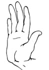 Coloring page hand