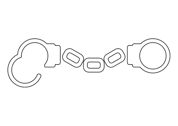 Coloring page handcuffs