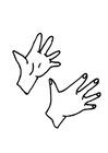 Coloring page hands