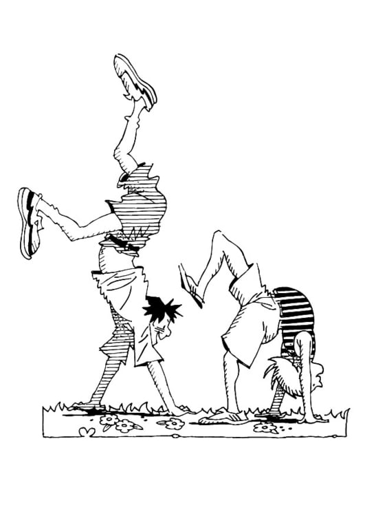 Coloring page handstand