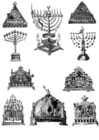 Coloring pages hanukiah - menorah