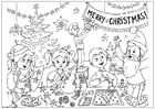 Coloring pages Happy Christmas