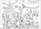 Coloring page Happy Christmas