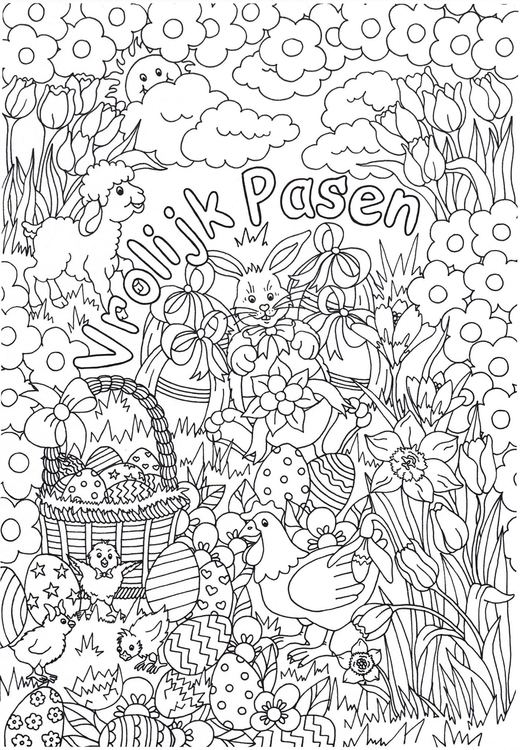 Coloring page Happy Easter