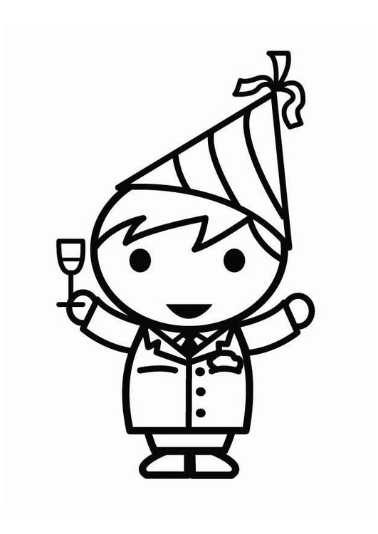 Coloring page Happy New Year