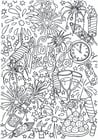 Coloring page Happy New Year