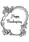 Coloring pages Happy Thanksgiving