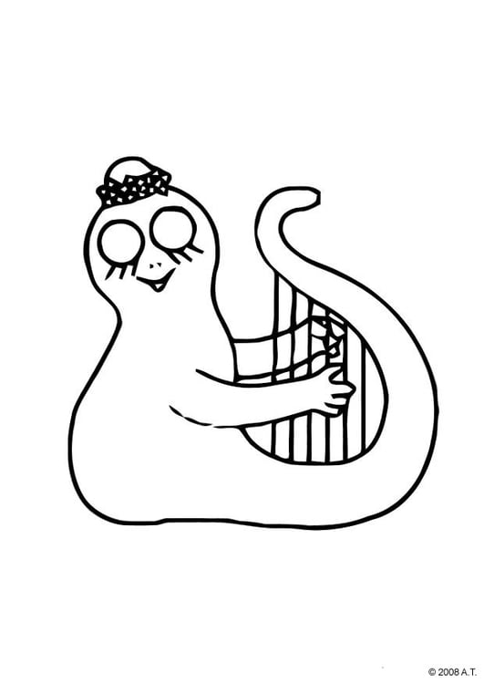 Coloring page harp