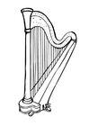 Coloring page harp