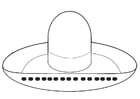 Coloring pages hat - sombrero