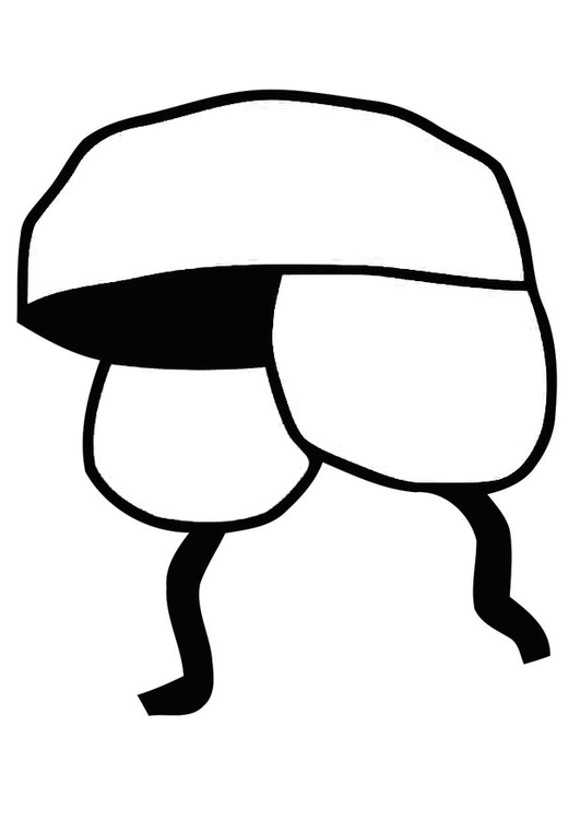 Coloring page hat - ushanka