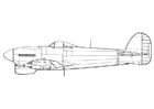 Coloring pages Hawker Tempest