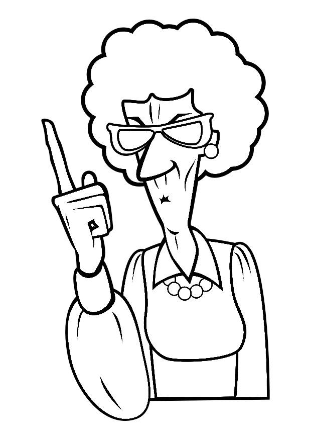 Coloring page head mistress