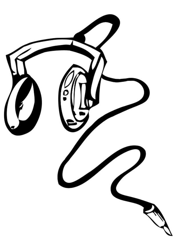 Coloring page headphones