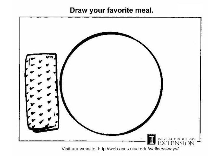 Coloring page healthy food