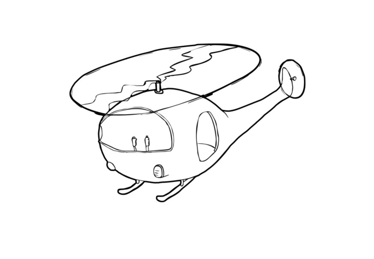 Coloring page helicopter