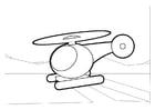 Coloring page helicopter