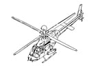 Coloring page helicopter