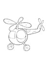 Coloring page helicopter toy