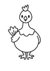 Coloring pages Hen