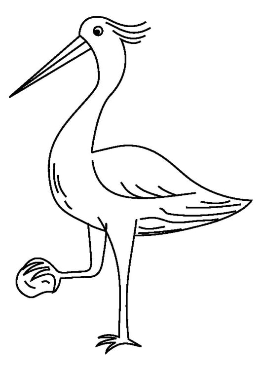 Coloring page heron