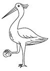 Coloring page heron