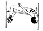 Coloring pages high jumper