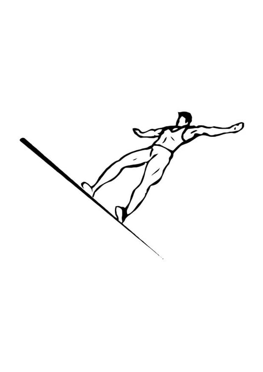 Coloring page high wire walker