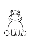 Coloring pages Hippopoamus