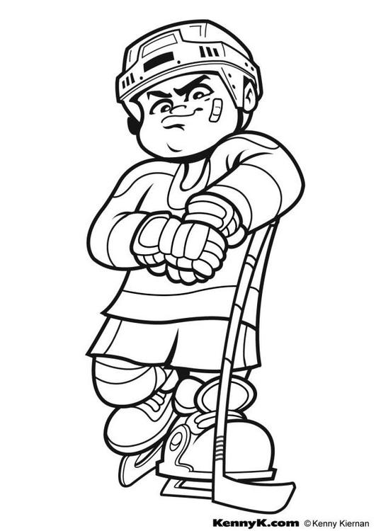 Coloring page hockey