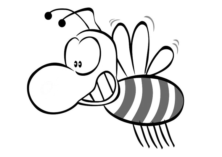 Coloring page honey bee