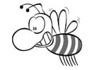 Coloring page honey bee