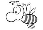 Coloring page honey bee