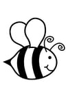Coloring page honey bee
