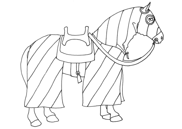 Coloring page horse