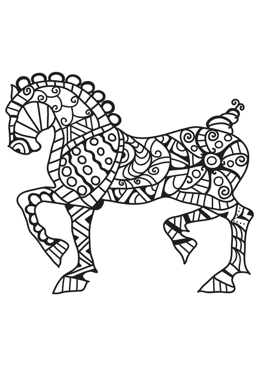 Coloring page horse