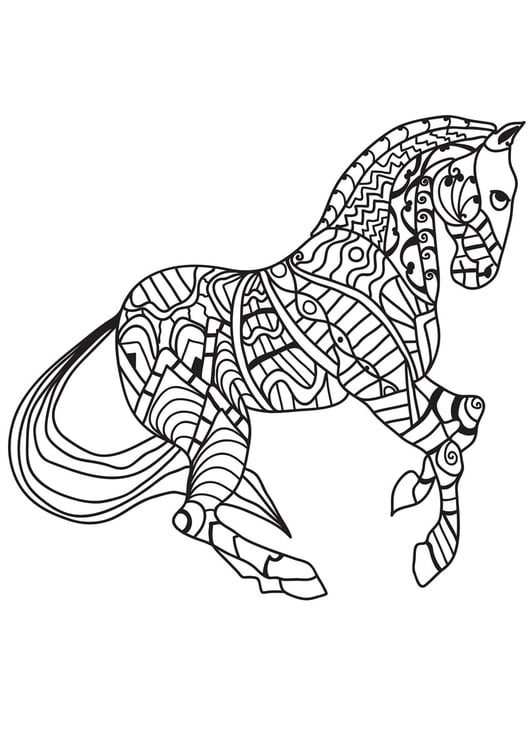 Coloring page horse