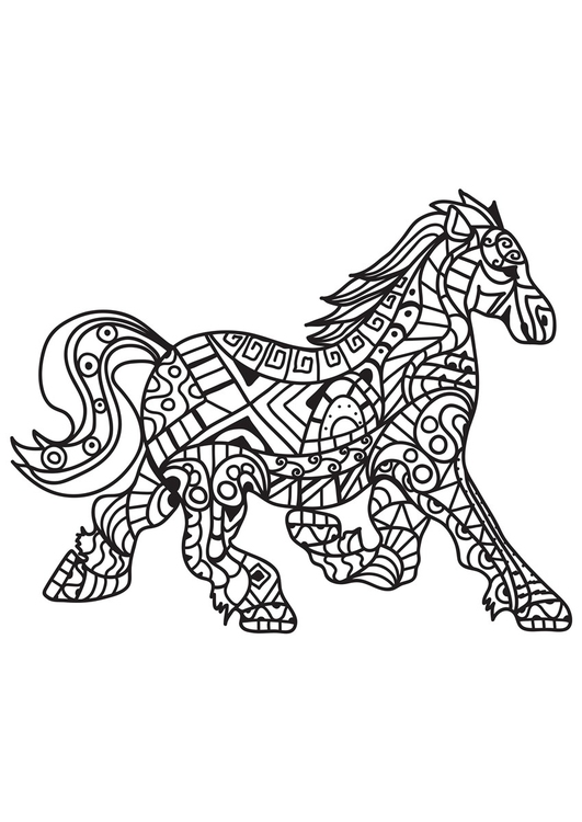 Coloring page horse