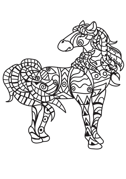 Coloring page horse