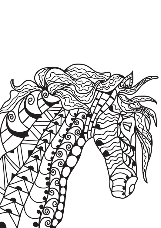 Coloring page horse