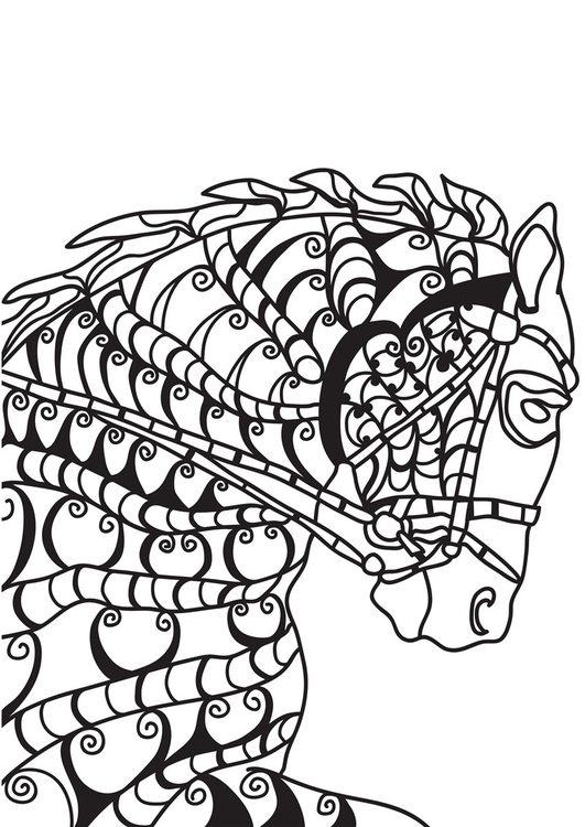 Coloring page horse