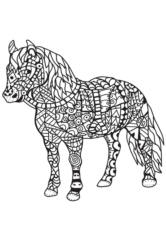 Coloring page horse