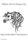 Coloring pages horse farm