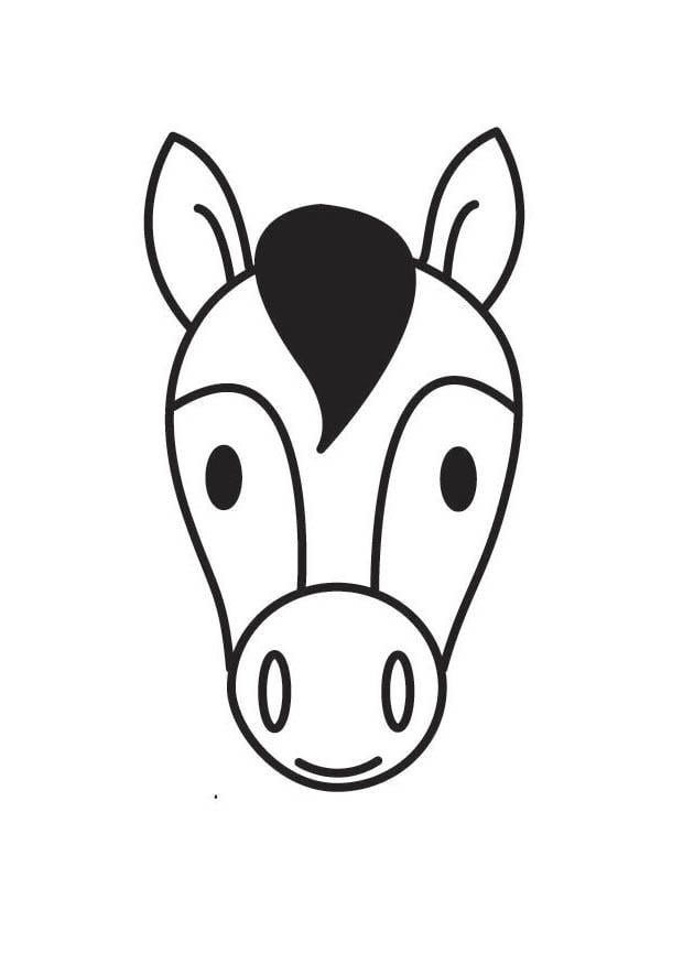 Coloring page Horse Head