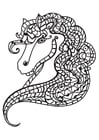 Coloring page Horse head