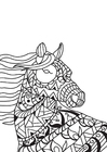 Coloring pages horse in the wind