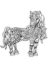 Coloring page horse mare
