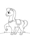 Coloring pages horse on the go