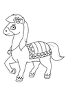 Coloring pages horse on the go