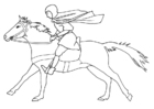 horse rider galloping